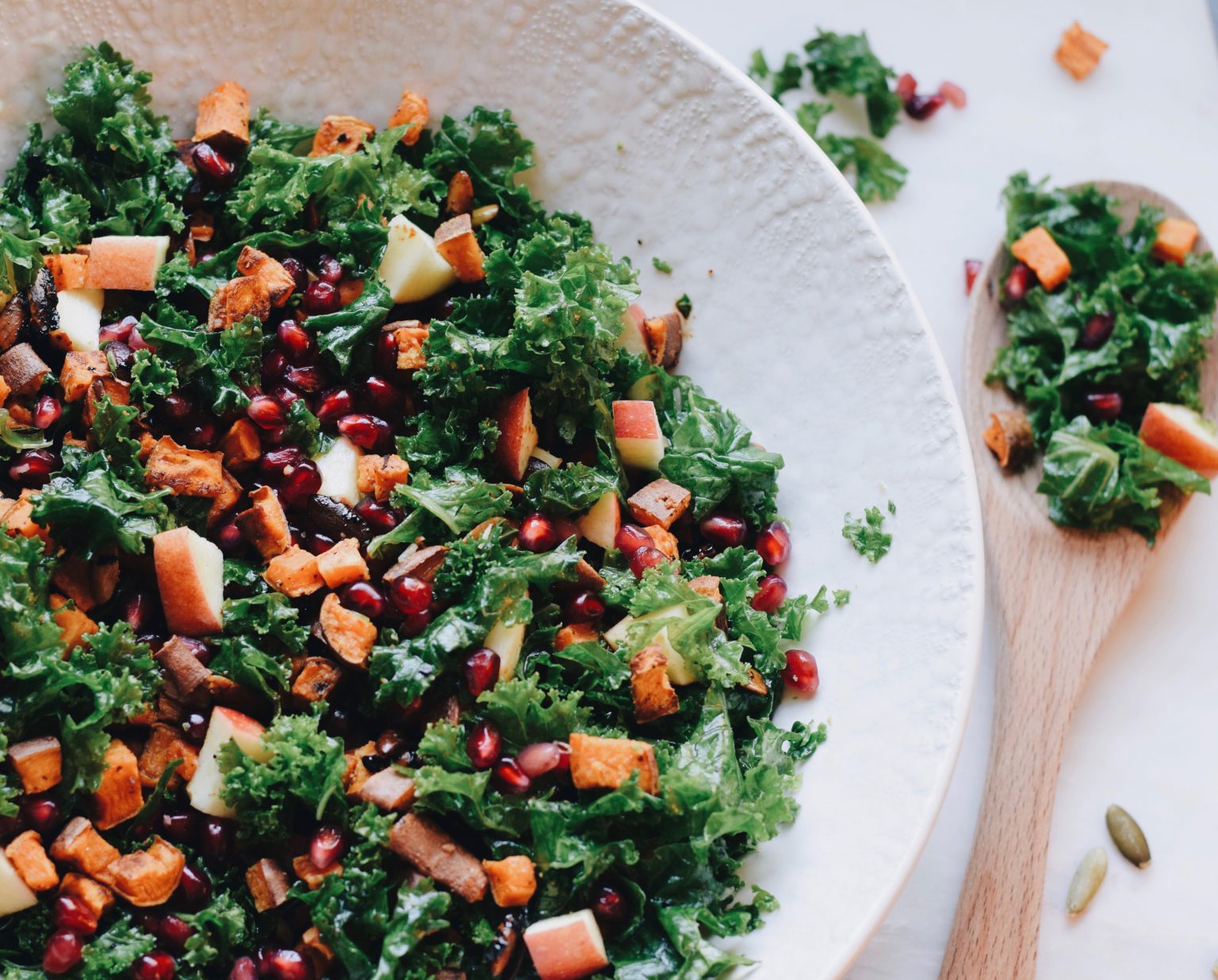 Fall Ingredient Kale Salad - Taste Abundance